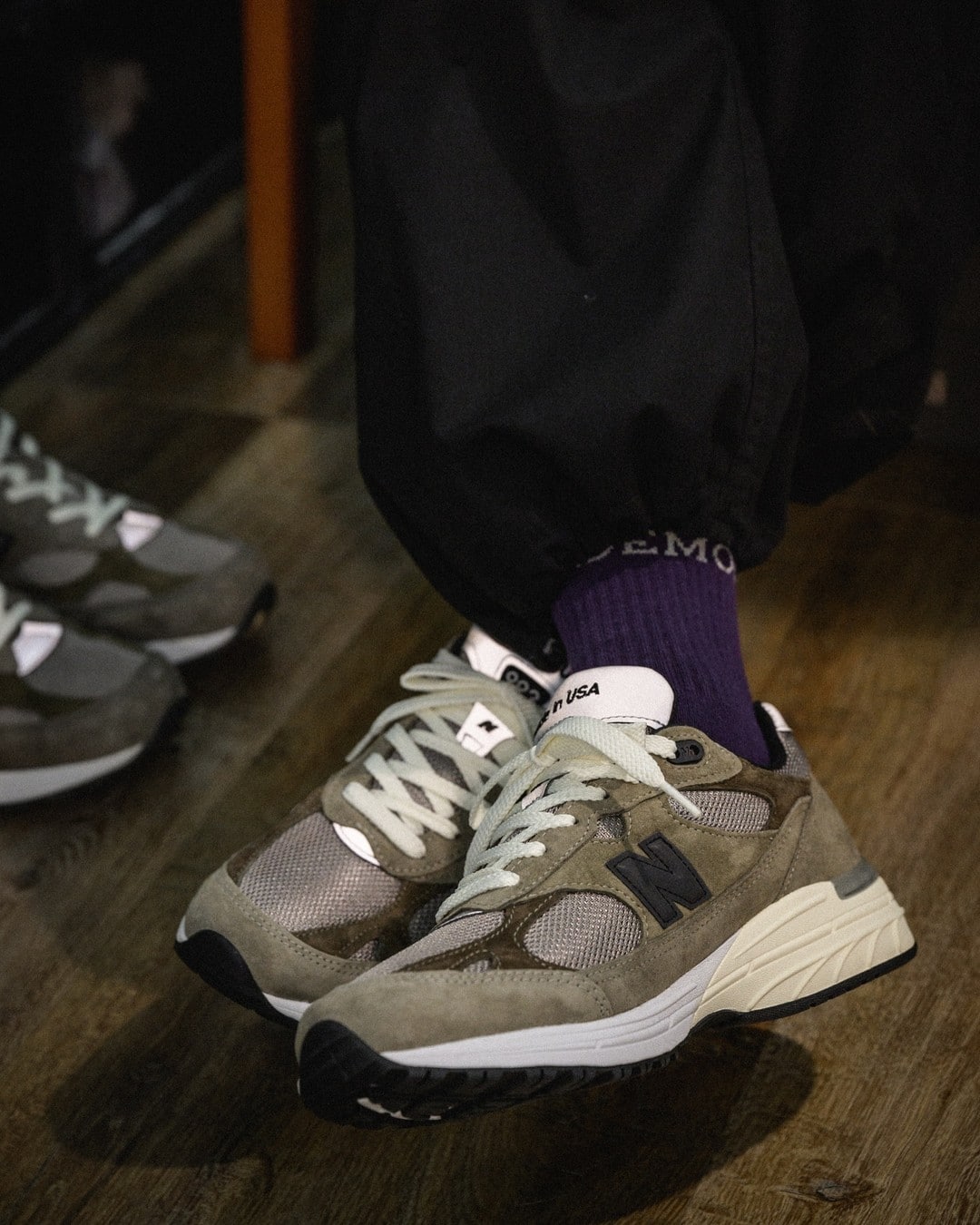 JJJJound x New Balance 993 Mushroom White U993JJ on feet